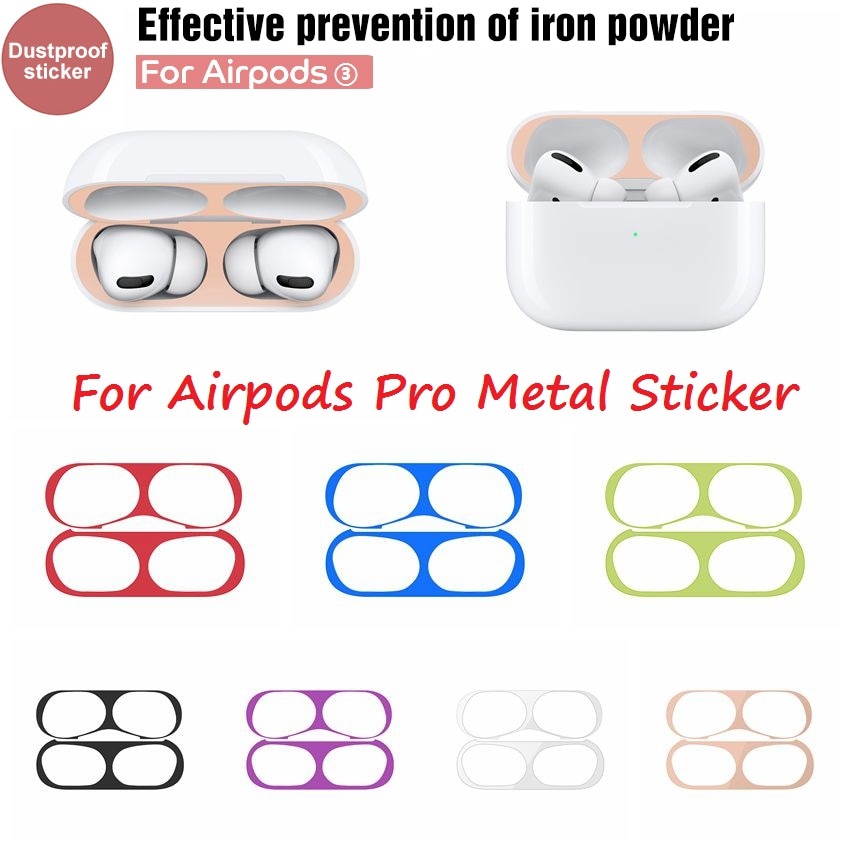 Voor AirPods Pro Dust Guard Metalen Stickers Voor AirPods Pro Opladen Box Stofdicht Binnen Sticker Beschermende Oortelefoon Film