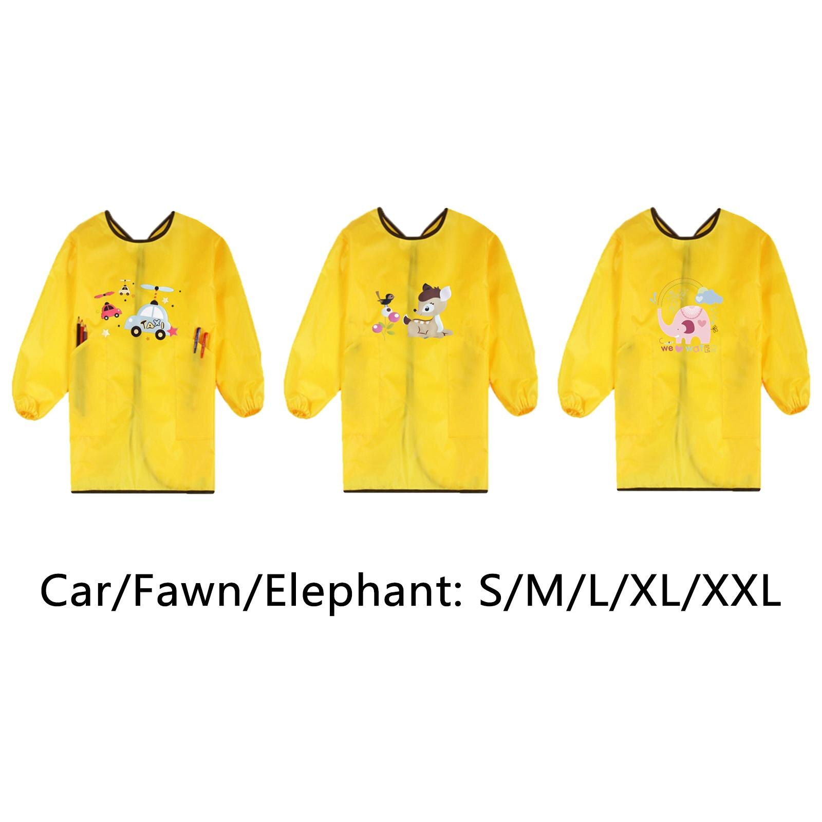 Kids Children Aprons, Craft Art Bib Waterproof Long Sleeve Play Apron Kids Art Smock for Feeding Baking Painting Cooking