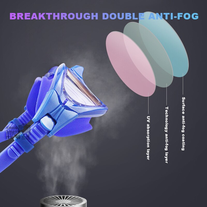 Adult Waterproof Anti-fog Silica gel Swimming Goggles Large Frame Men Women Swim Glasses 3 Nose Bridge Swimming Oculos