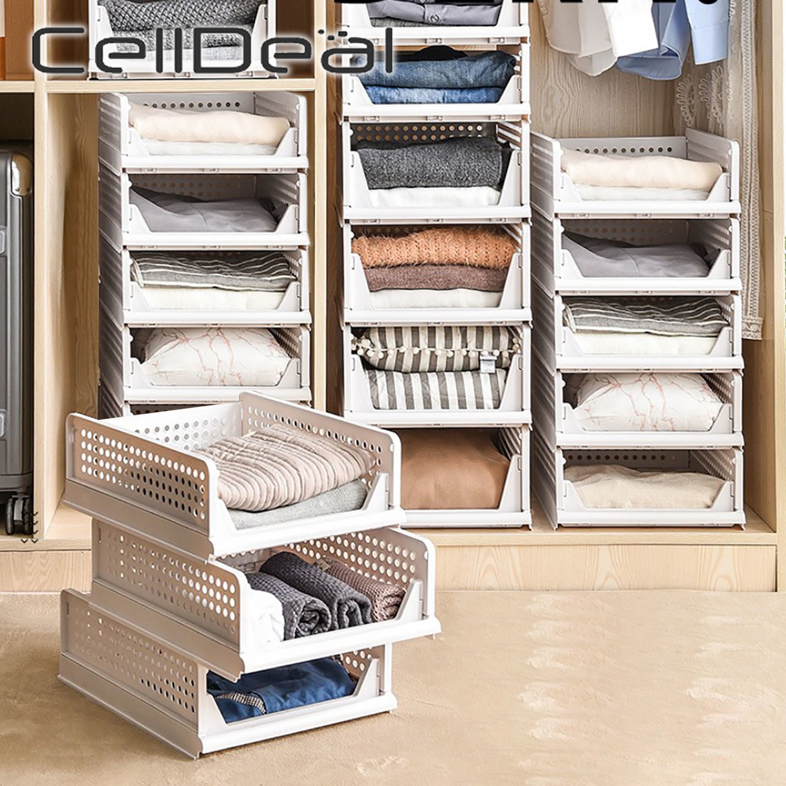 Multilayer Home Wardrobe Closet Clothing Clothes Organizer Storage Dorm Room Shelf Bedroom Cabinet Storage Shelf Rack Box