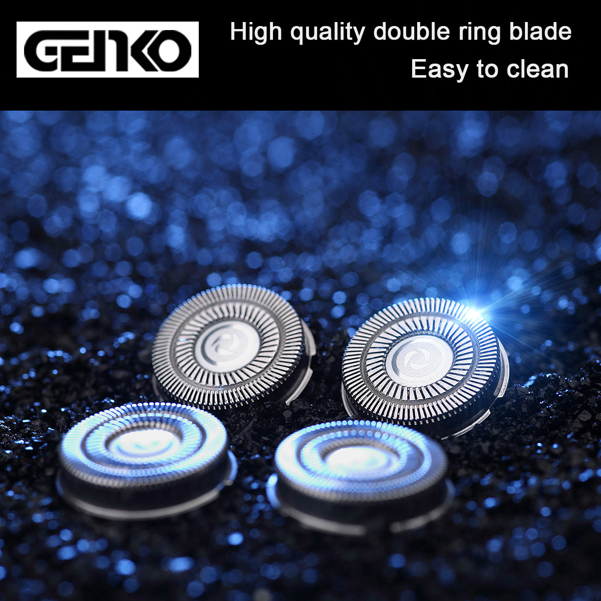 Shaver Head Replacement Blade ,Compatible Skull Shaver Pitbull Gold PRO Shaver Replacement Blade 4 Heads Skull Shaver Blades