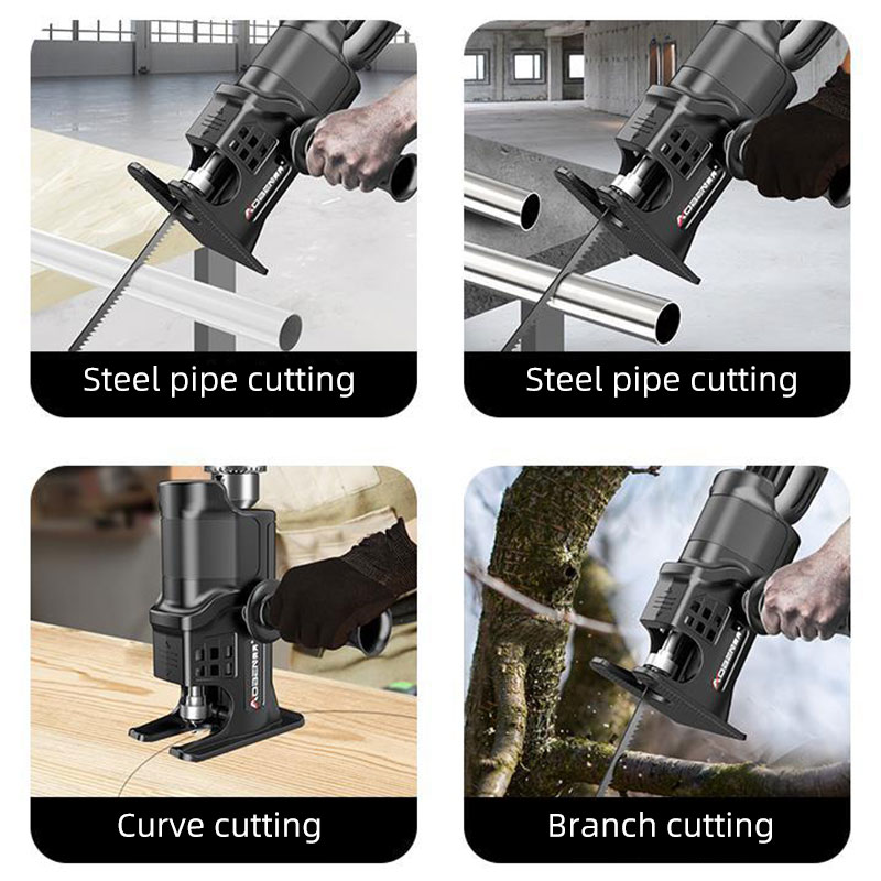 21V 12V Accu Boormachine Elektrische Schroevendraaier Oplaadbare Met Batterij Elektrische Boor Conversie Kettingzaag Blade Power Tool Set