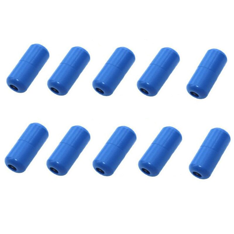 10 Uds. De cierres elásticos para cordones, cierre de cápsula de Metal, hebillas de punta, sin cordones, accesorios para cordones: Azul