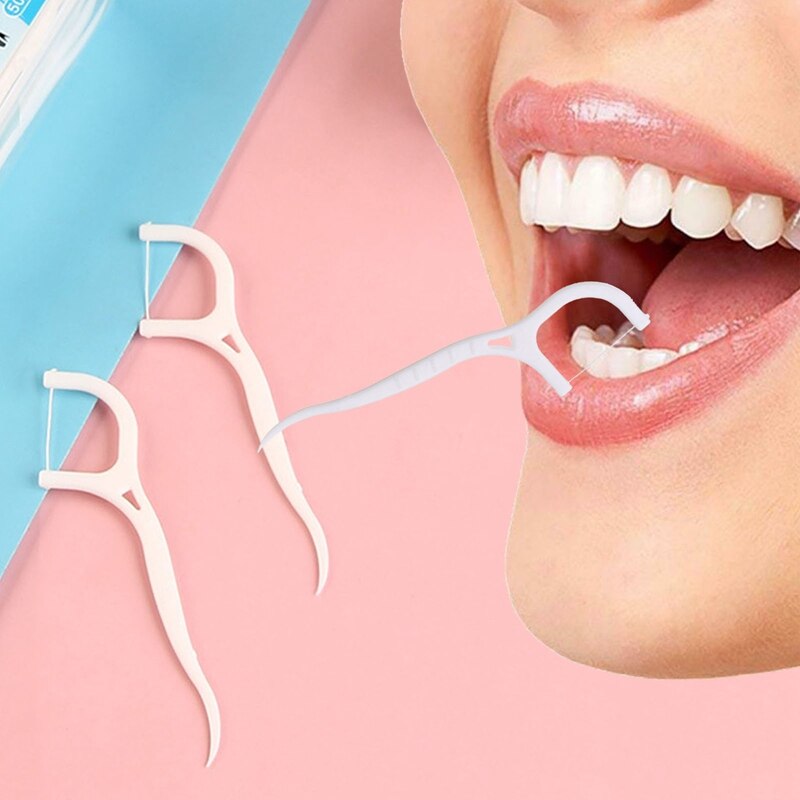 Lot de 50 fils dentaires jetables, brosses interdentaires, cure-dents, cure-dents, cure-dents, nettoyage des gencives, outils de soins