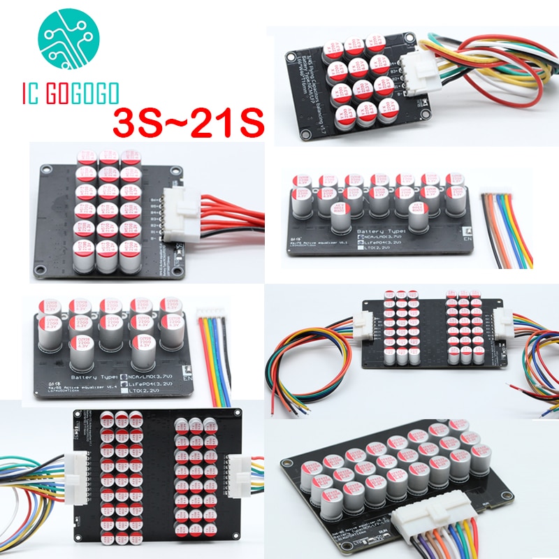 1A 3A 5A 6A Balans Li-ion Lifepo4 LTO Lithiumbatterij Actieve Equalizer Balancer Board Condensator 3S 4S 5S 7S 8S 10S 16S 20S BMS