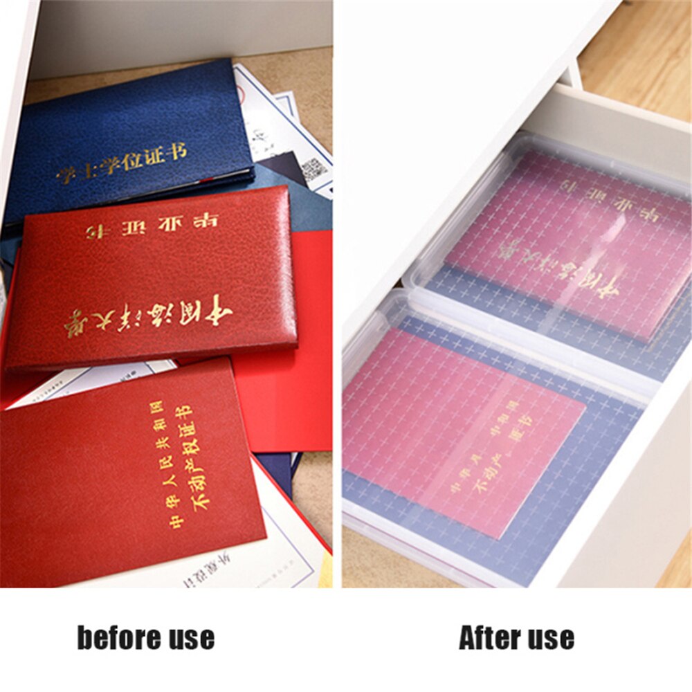 3 Layers File Storage Box Clear Plastic Family Document Cases Desk Paper Organizers A4 Transparent Office Supplies