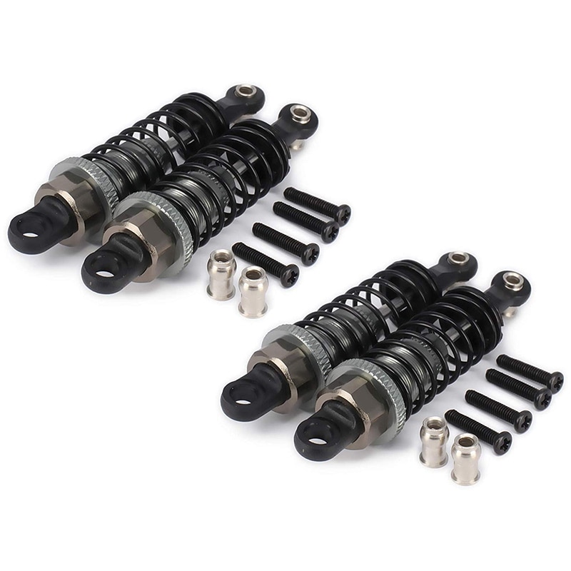 4Pcs Aluminum Shock Absorber Assembled Damper Replacement A949-55 for WLtoys 1/18 RC Car A959 A979 K929 A959-B A969-B A979B