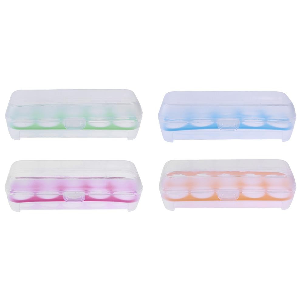 Caja de plástico con 10 rejillas de huevo para guardar el frigorífico, cajas de almacenamiento prácticas, Bandeja para Huevos, recipiente para alimentos de cocina