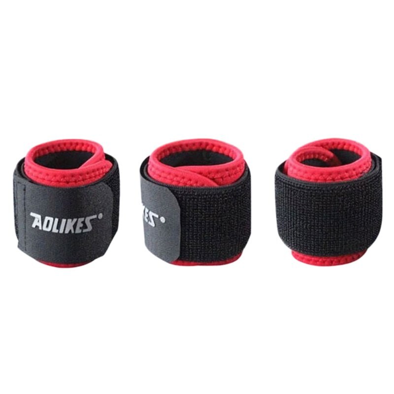 1Pcs High Elastic Nylon Sports Wristband Gym Wrist Thumb Support Straps Wraps Bandage Hand Bands 40cm Length: Red