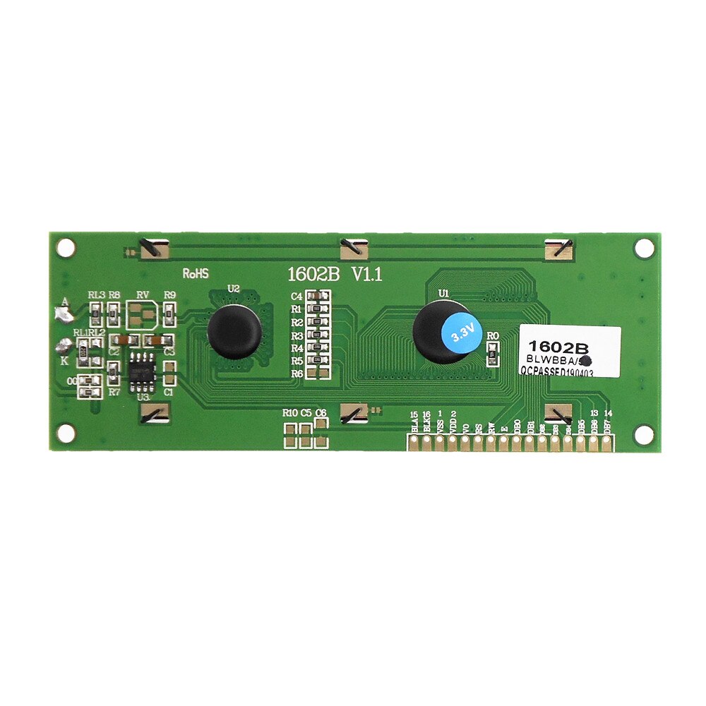 SMR1602-B Blauw scherm 1602B grote karakter dot matrix LCD module blauwe achtergrond witte woorden 5 V parallelle poort 1602
