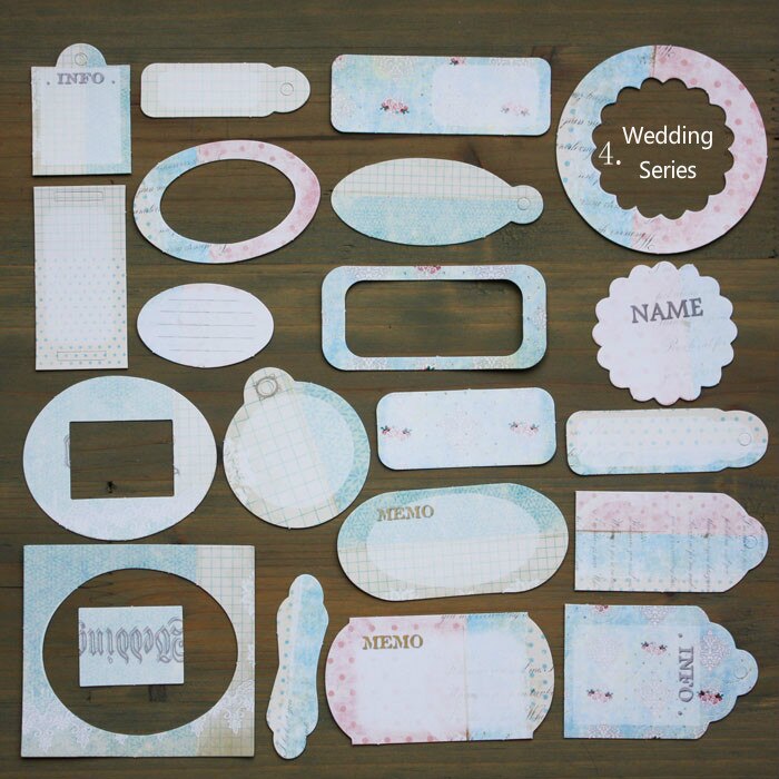 YPP CRAFT 21pcs Colorful Cardstock Die Cuts for Scrapbooking Happy Planner/Card Making/Journaling Project DIY: wedding series