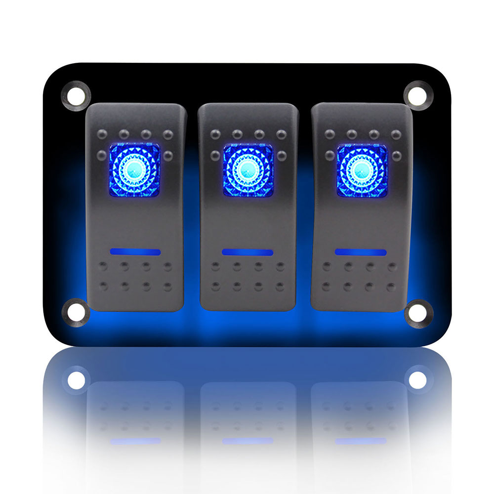3 Gang Auto Boot Switch Panel Universele Controle Auto Schakelaar LED Schakelaar Truck