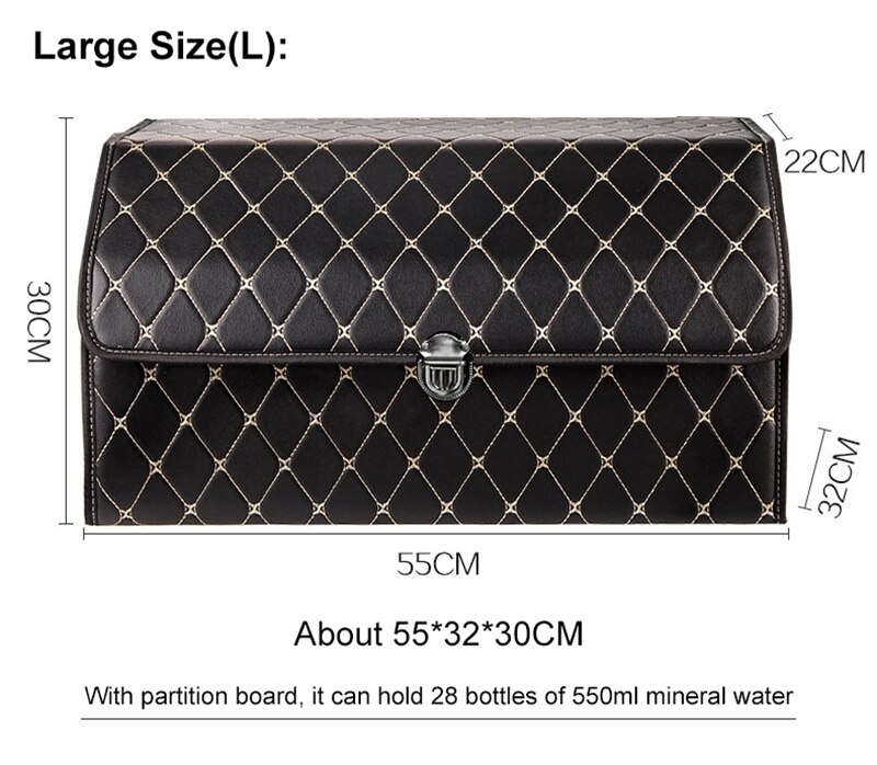 PU Leather Trunk Organizer Folding Storage Box Car SUV Trunk Organizer Stroage Bag Auto Interior Car Accessories