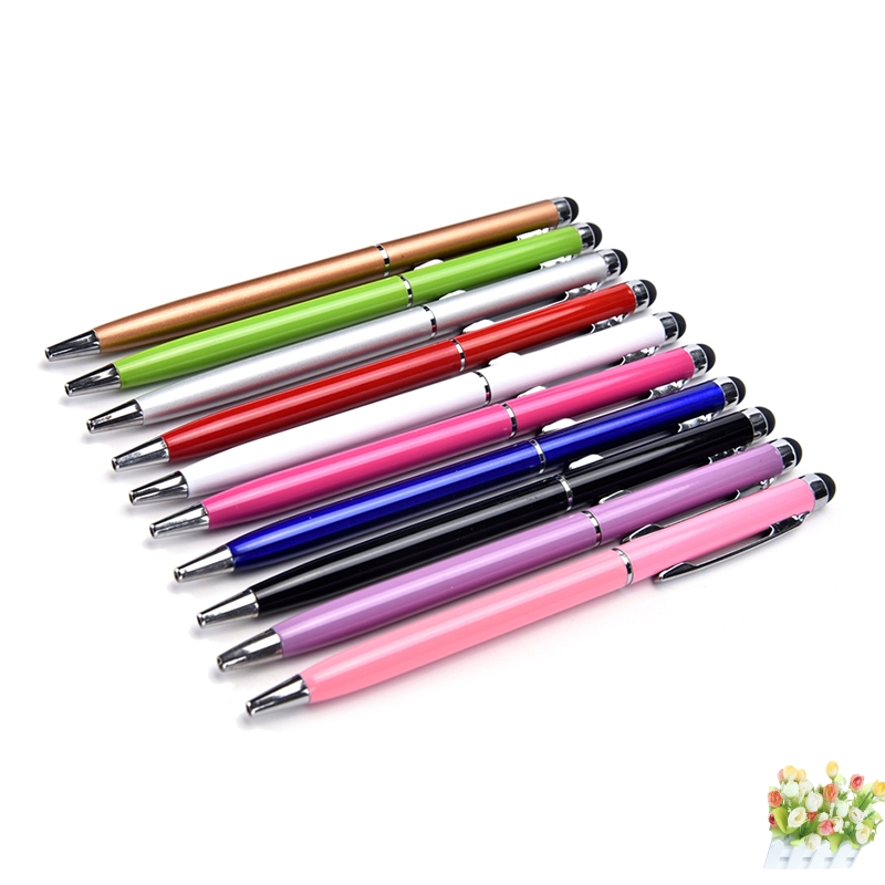 2 in 1 Mini for Laptop Built-in Ballpoint Pen Metal Capacitive Touch Pen Stylus Screen For Phone Tablet