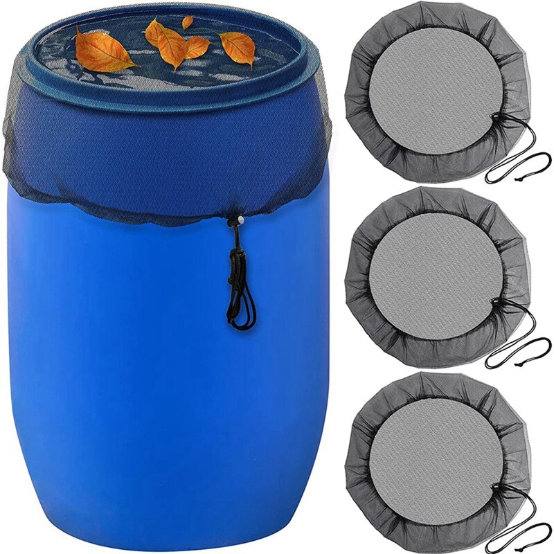 3 Pieces Mesh Cover For Rain Barrel, Water Collection Buckets Cover Tank Harvesting Tool Protector Rain Barrel Netting: Default Title