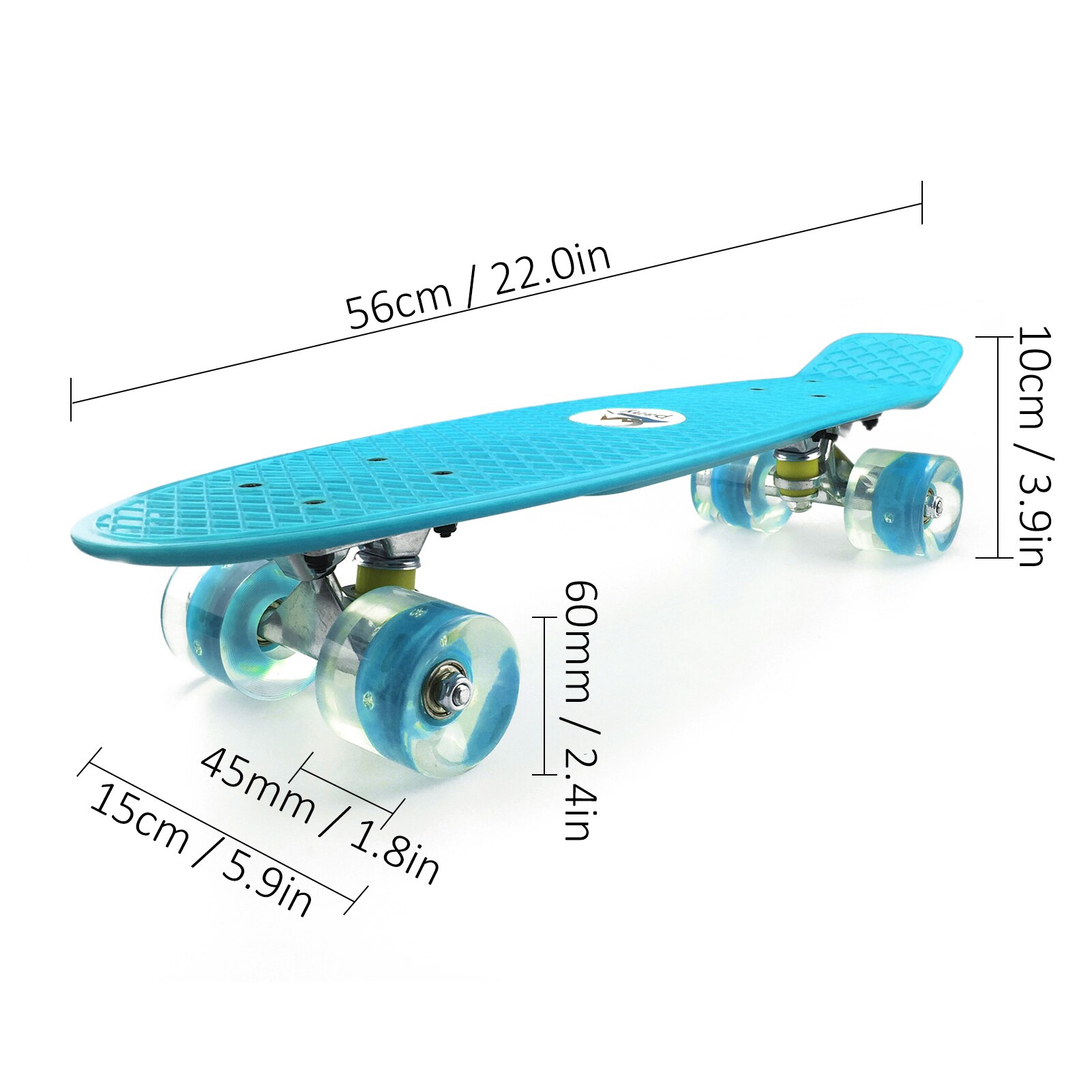 22 &#39;&#39;Skateboard mit Farbige LED Räder Blinkende Räder Skateboard Für freundlicher Jungen und Mädchen