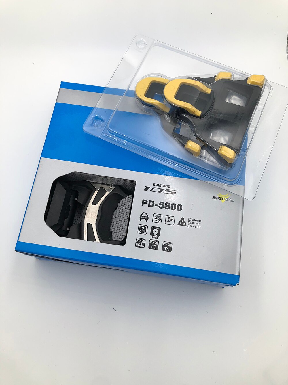 Pédales de vélo de route en carbone PD R7000/PD5800/R540/R550, autobloquant SPD avec 105 cales, SM-SH11