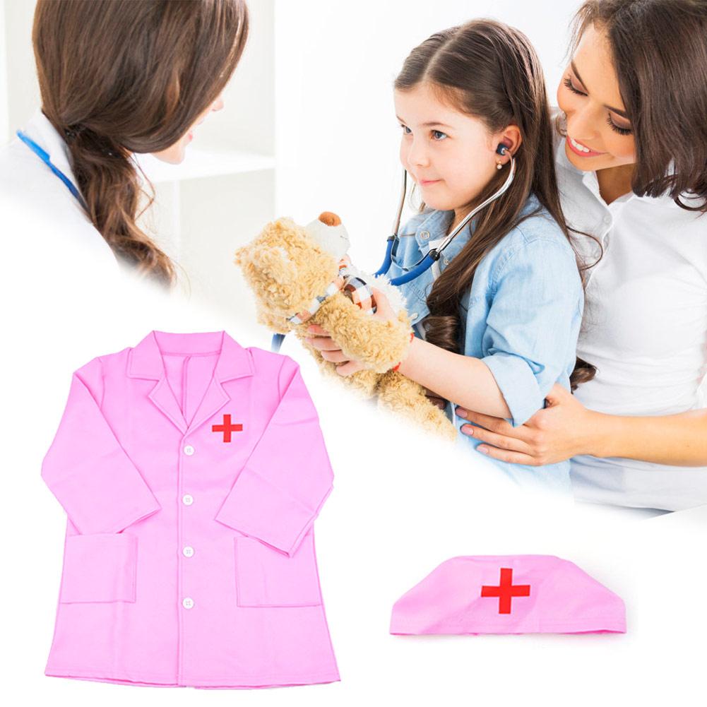 Tenue enfant jeu de rôle deguisement docteur salopette robe blanche uniforme infirmier