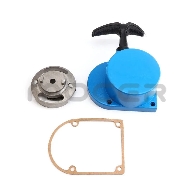 Mini moto in lega di avviamento a strappo per 49cc 66cc 70cc 80cc motore bicicletta elettrica push pull recoil starter maniglia dispositivo di trazione: Blu