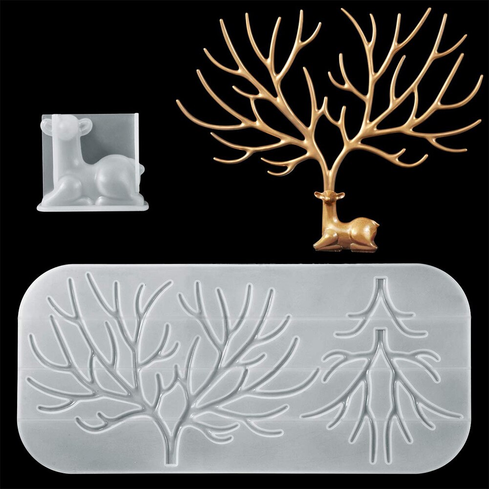 For Crafts Epoxy Resin Durable Kids Adults Beginners DIY Fast Demoulding Desktop Ornament Casting Silicone Mold Multifunction