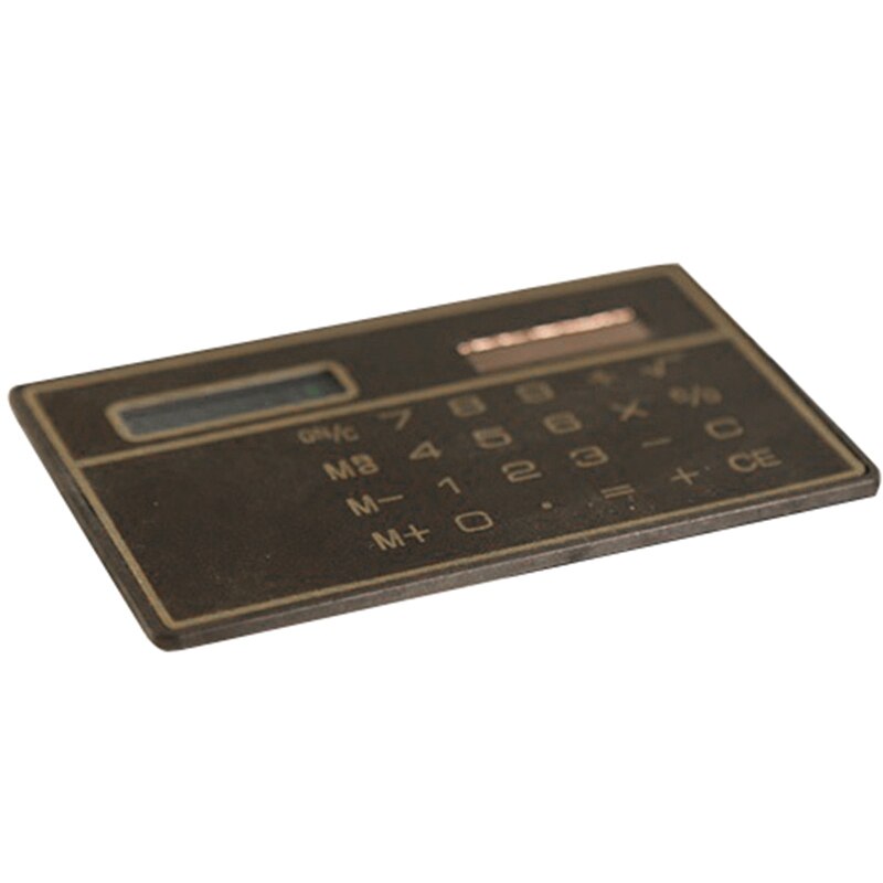 8 Digits Ultra Thin Slim Mini Credit Card Solar Power Pocket Calculator