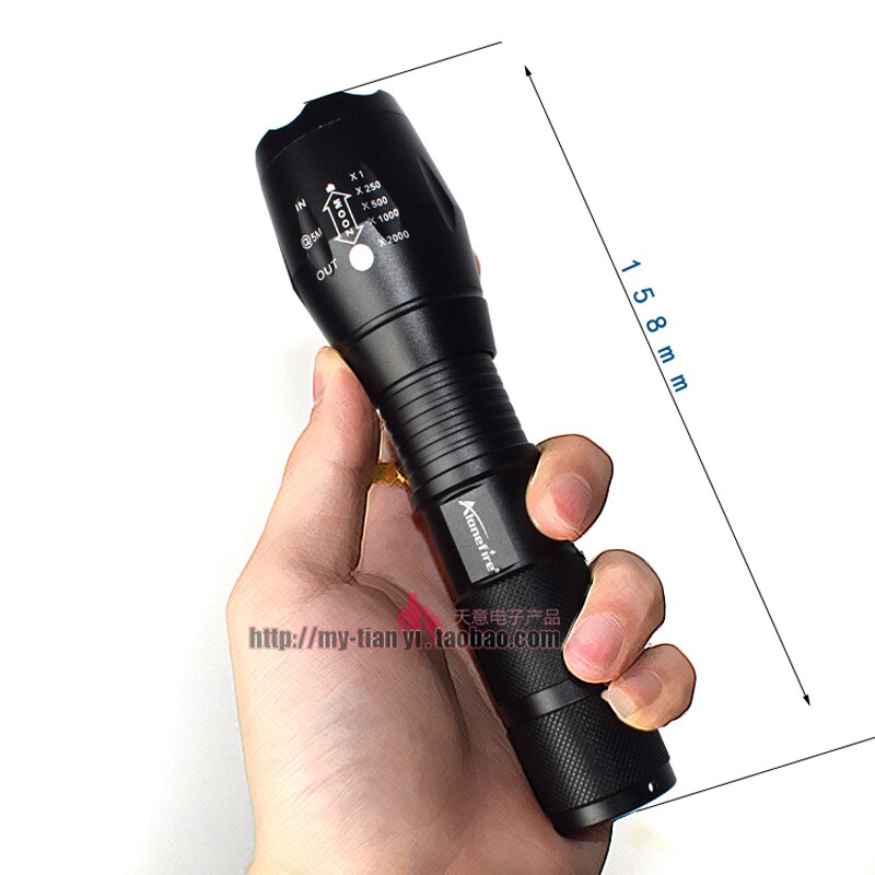 Outdoor fishing blue light lighting flashlight blue light multifunctional strong light A100 light source lighting flashlight