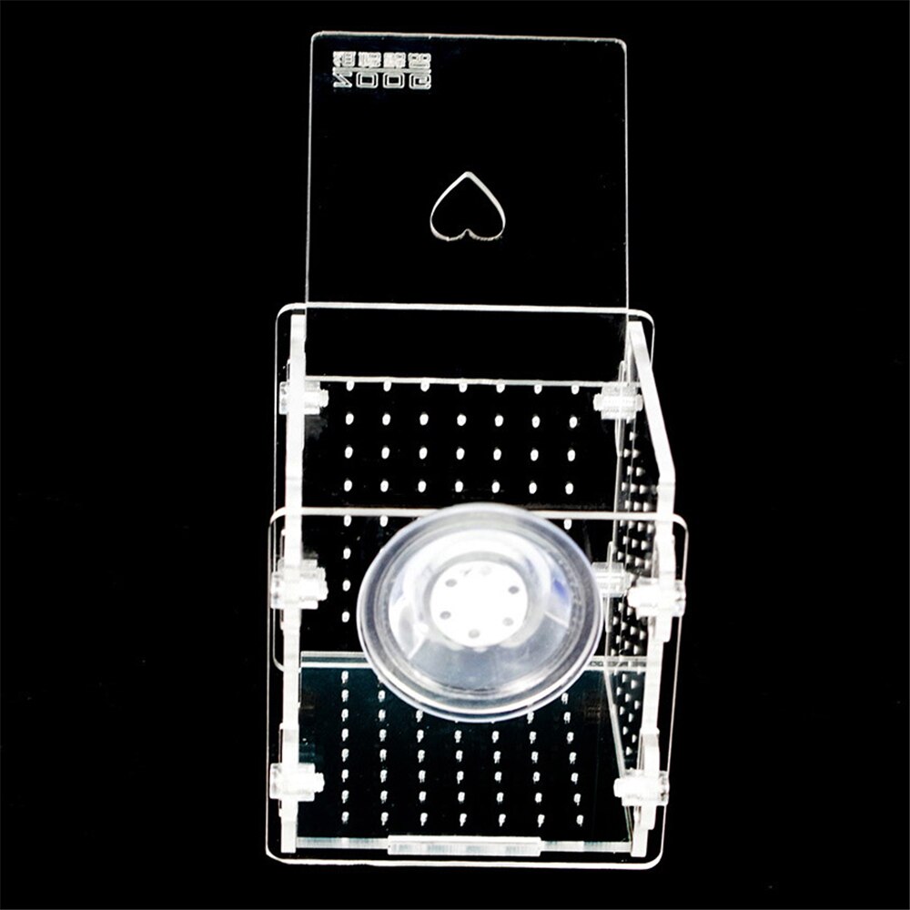 Aquarium Acrylic Fish Bowls Tank Breeding Isolation Box With Sucker For Baby Fish Hatchery Rooms Incubator Reptile Cage