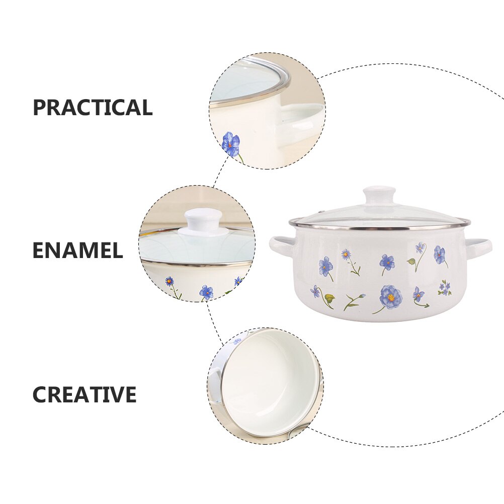 Household Cooking Pot Enamel Pot Home Stockpot Supply Stewed Chicken Soup Pot