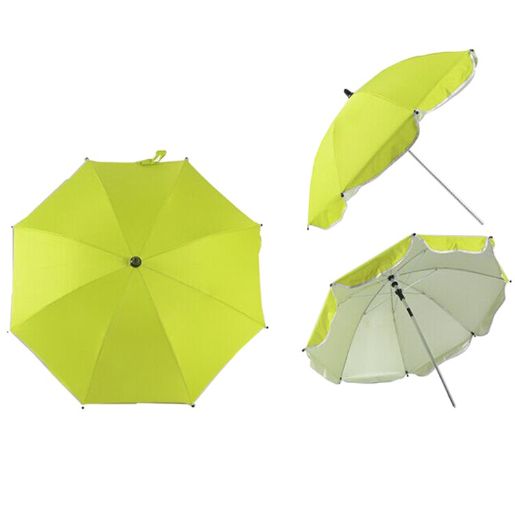 Sombrilla de cochecito de bebé de nailon Anti-UV cubierta de toldo de sol 360 paraguas de cochecito ajustables soporte elástico soporte de cochecito Accesorios: Verde militar