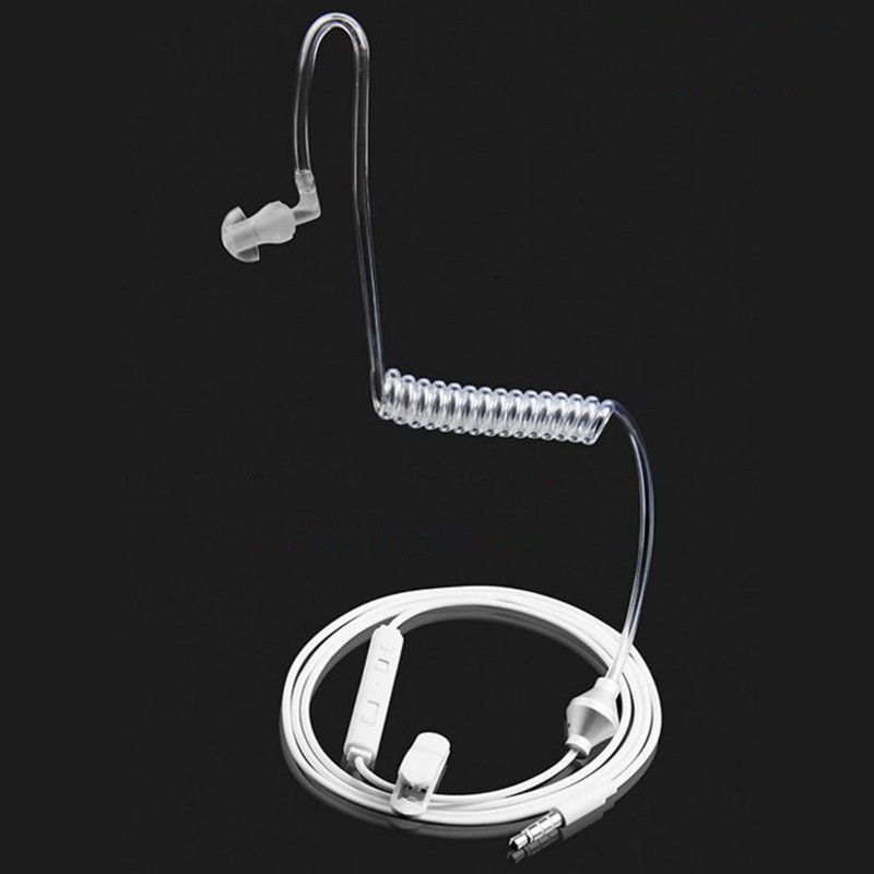 Ear Hook single earphone Anti Headphone Radiation Air Spring Duct Earhook headset with mic for iphone sansung all phone: Default Title