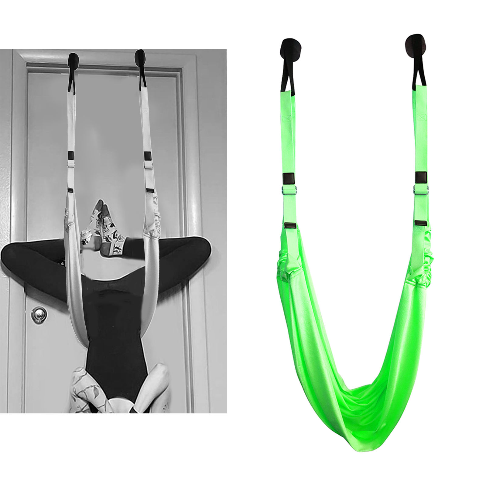 Aerial Yoga Flying Yoga Swing Yoga Hammock Trapeze Sling Inversion Tool for Gym Home Fitness: Green