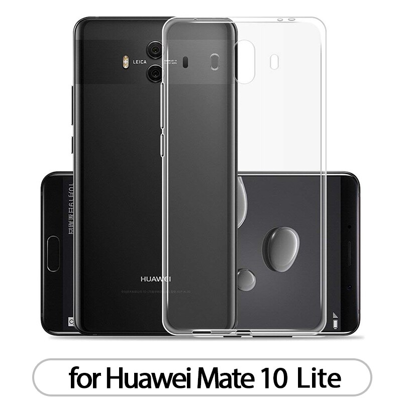 per Il caso di Huawei compagno 10 Compagno 10 Lite TPU silicone Trasparente Montato Cassa Molle Del Respingente per Huawei compagno 10 pro trasparente Della Copertura Posteriore: for Mate 10 Lite