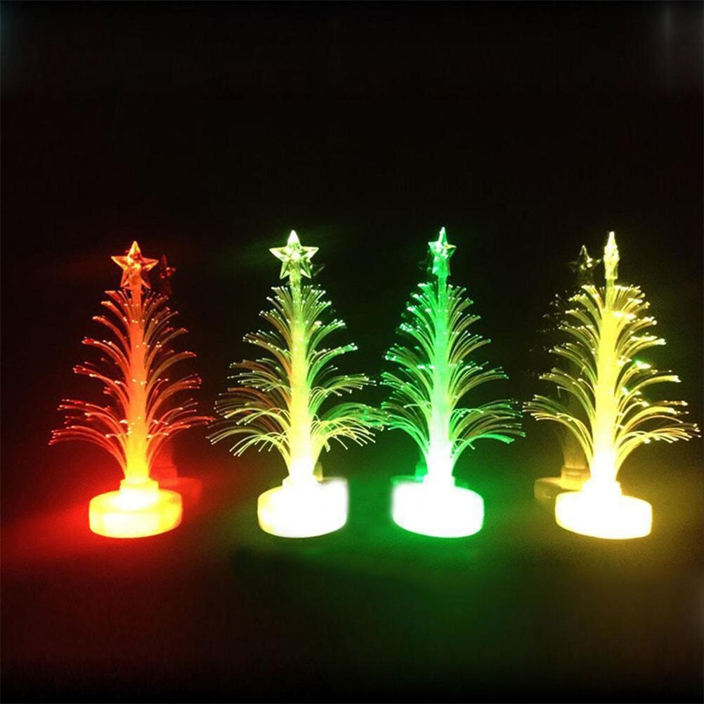 Kerstboom Lamp Licht Kleurrijke Led Fiber Optic Nachtlampje Kinderen Xmas