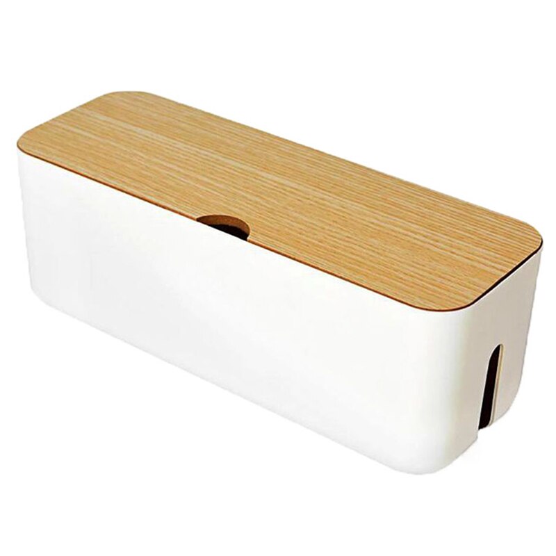 Charger Socket Organizer Line Storage Bin Cable Box Power Strip Wire Case: white