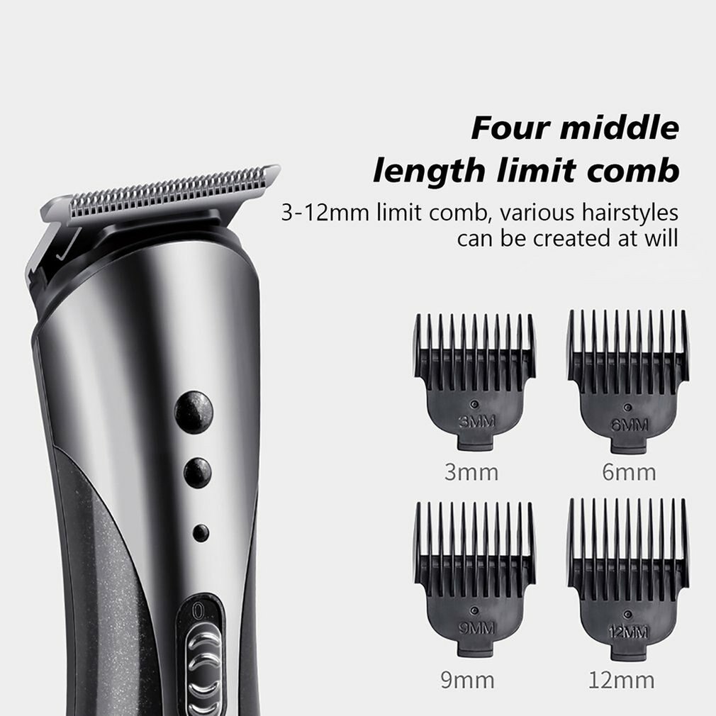 KEMEI KM-1407 3-In-1 Rechargeable Electric Hair Trimmer Electric Nose Beard Shaver Electric Razor Hair Clipper