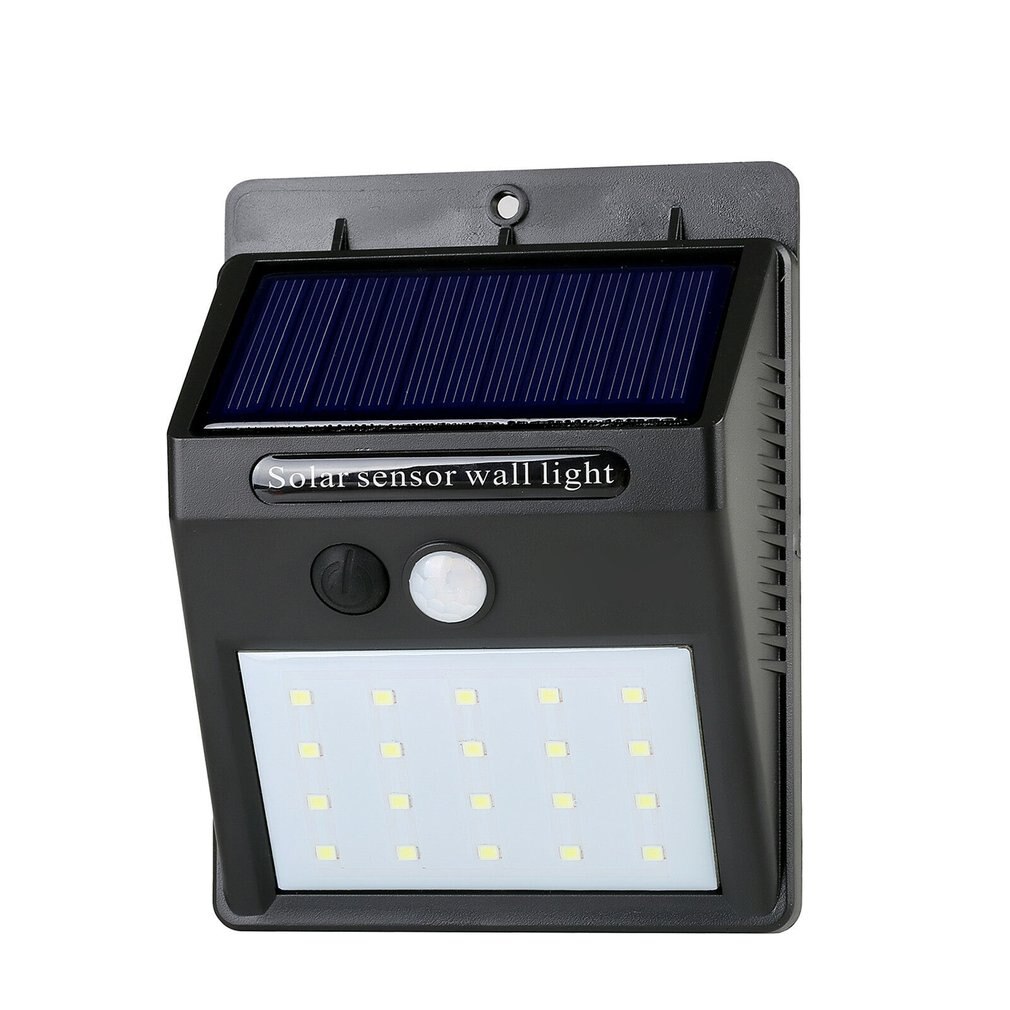 Outdoor Solar Wall Lamp Waterproof PIR Motion Sensor Solar Powered Spotlight Sunlight Street Light Outdoor Home Light: 20 LED
