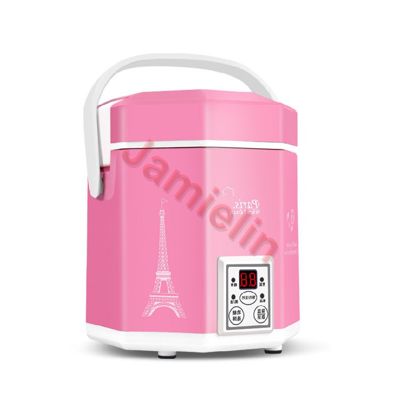 Jamielin elektrisk varmebeholder mini riskoger 1.2l mini riskoger lille 2 lags dampkoger multifunktions kogegryde