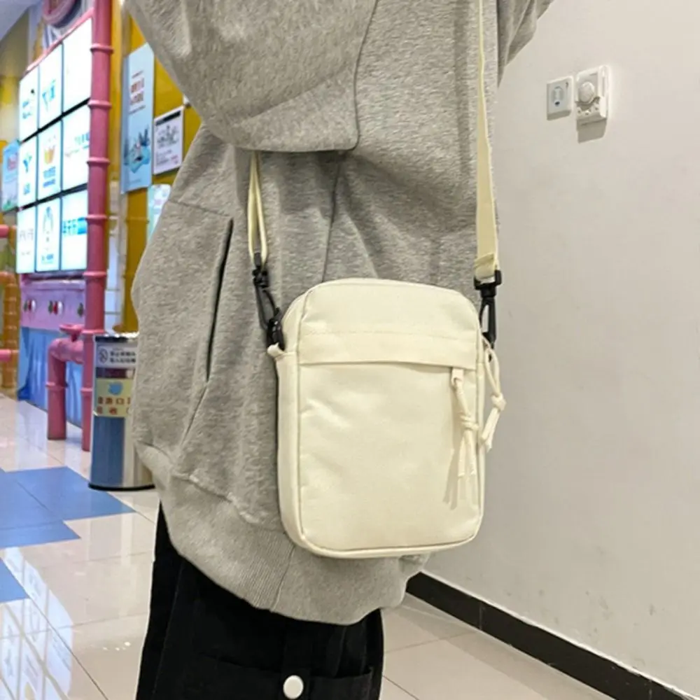 Black White Khaki Crossbody Bags Oxford Cloth Minimalists Tote Bag Long Shoulder Strap Travel Storage Men Women