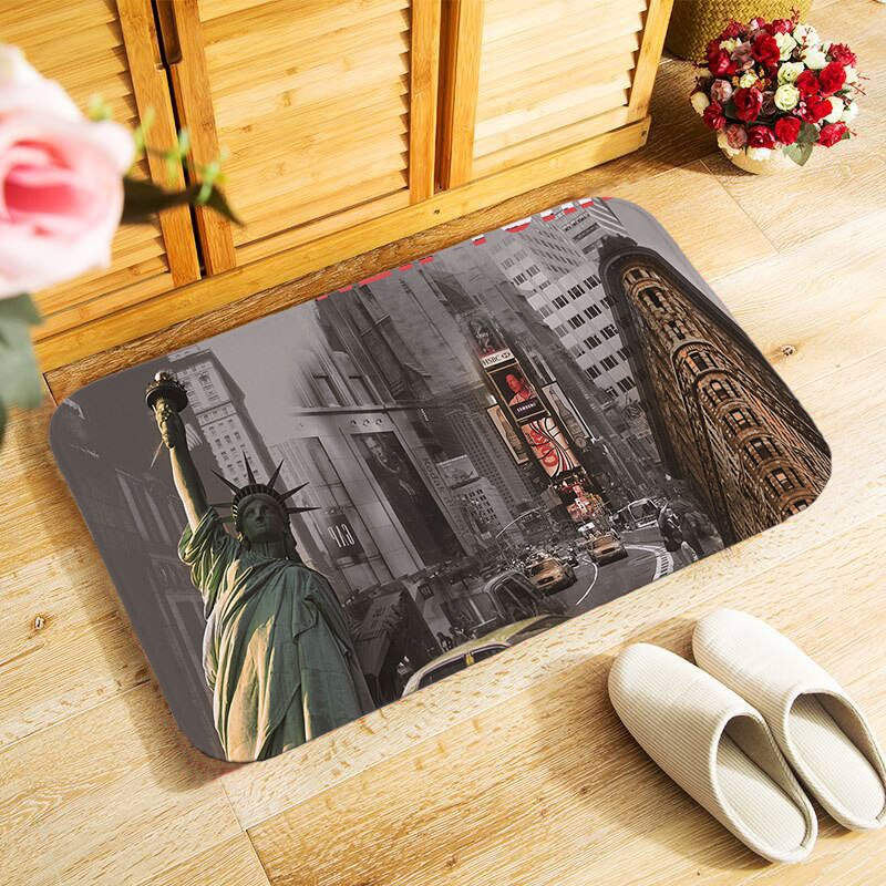 40 x 60cm buitendeurmat, klein vloerkleed voor slaapkamer, keuken, hal, deurmat, antislip, retro, europa, parijs, schilderachtig: Mu 239
