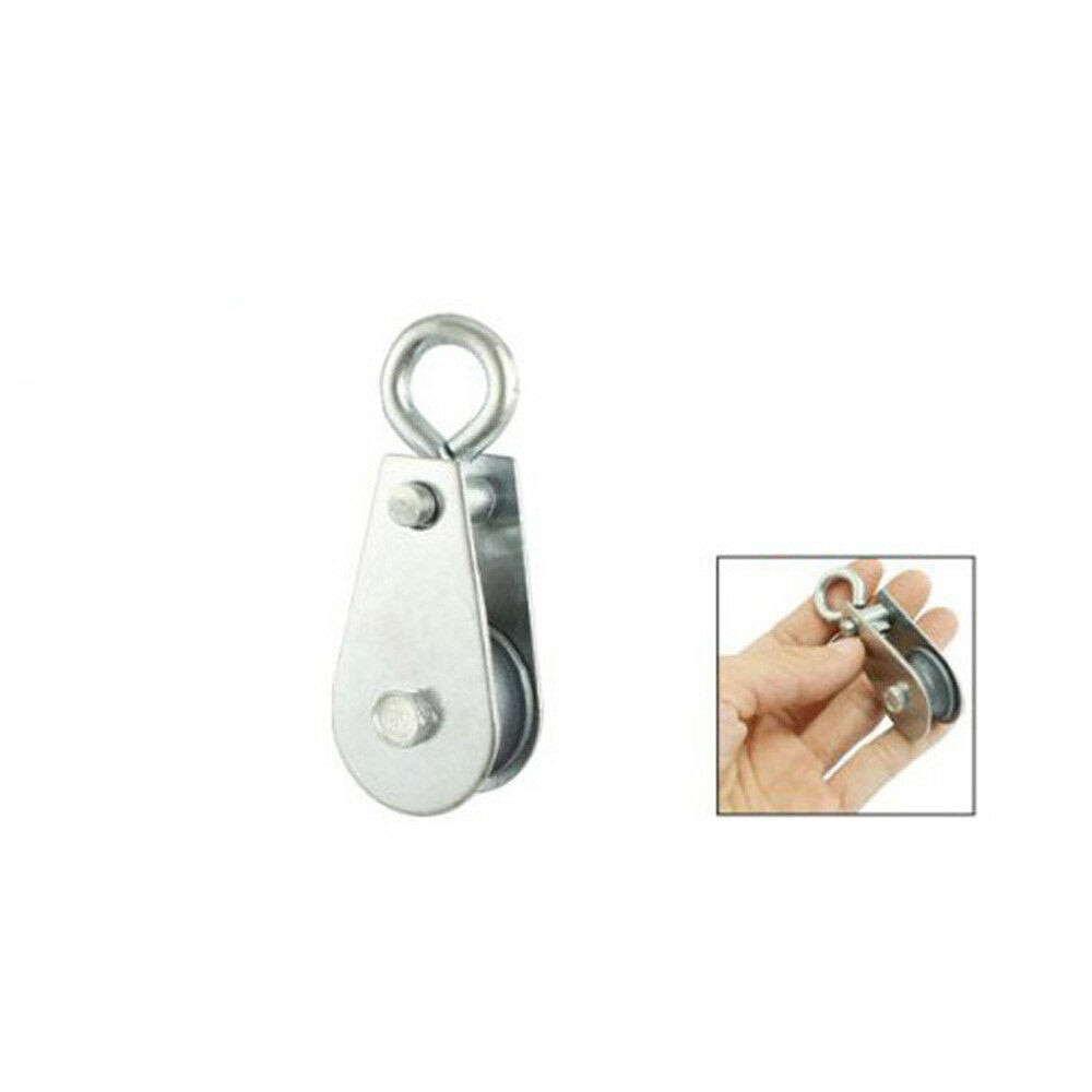 5PCS Pulley Block Silver Tone Metal Swivel Lifting Crane Machine Rigging Parts Lifting Crane Accessories