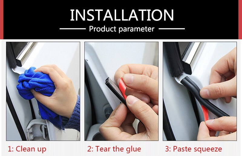 2 Meters Shape B P Z Big D Car Door Seal Strip for Mitsubishi ASX Outlander Lancer EX Pajero