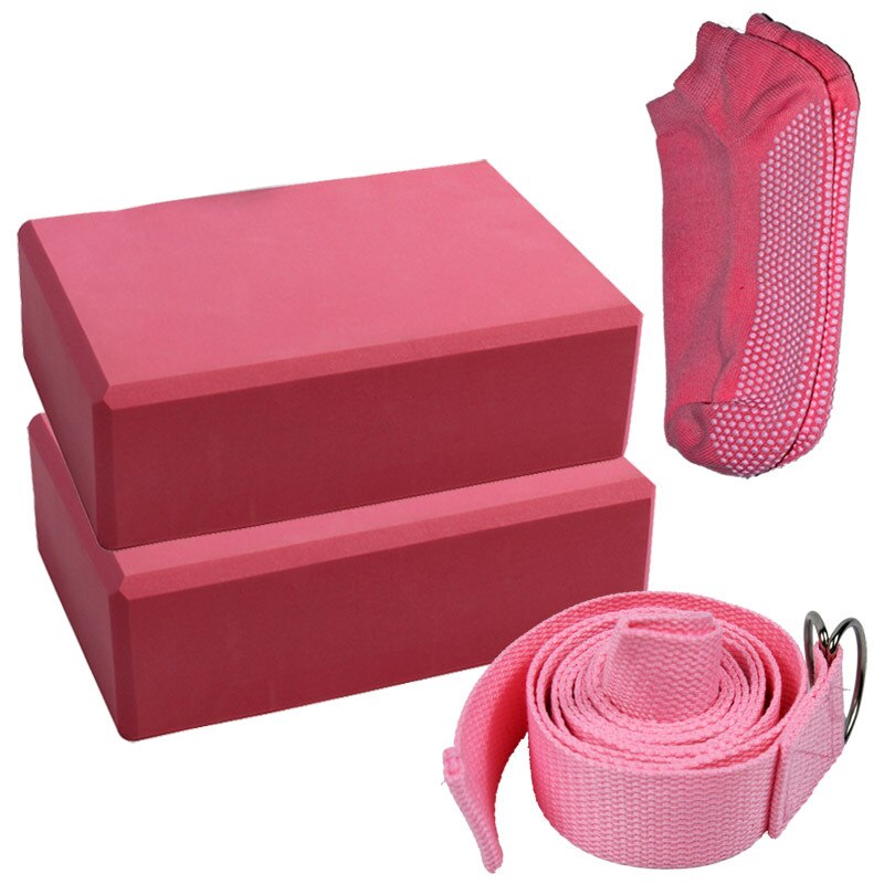Ensemble de blocs de yoga, ceinture de fitness eva pilates, ceinture d'étirement, équipement de fitness pour l'entraînement