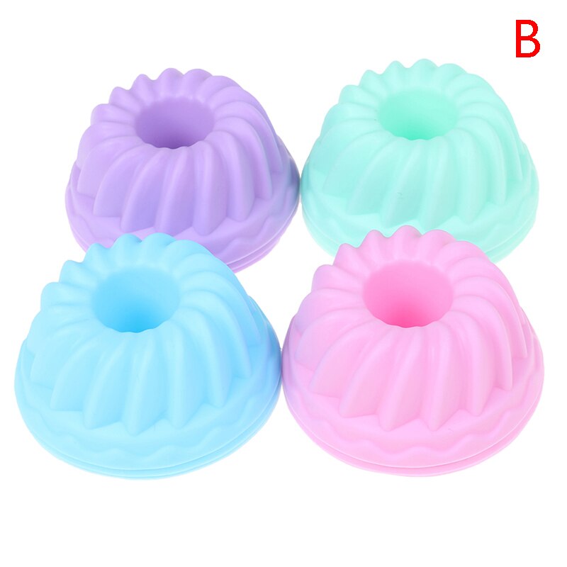 12 Stks/set 3D Swirl Vorm Siliconen Boter Cakevorm Keuken Bakvorm Gereedschap Voor Cake Bakkerij Ovenschaal Bakvormen Mold: B