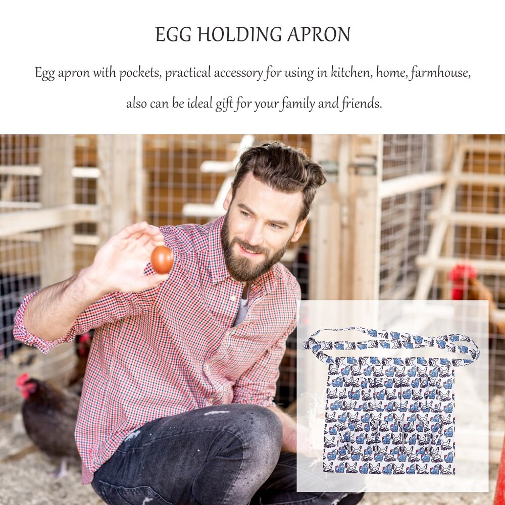 Chicken Egg Collecting Apron Pockets Hen Duck Goose Dove Eggs Holder Apron