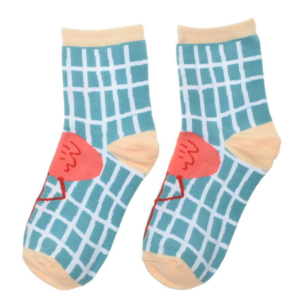 Vrouwen kleurrijke grappige sokken cartoon flamingo sokken lieveheersbeestje korte enkelsok: 2