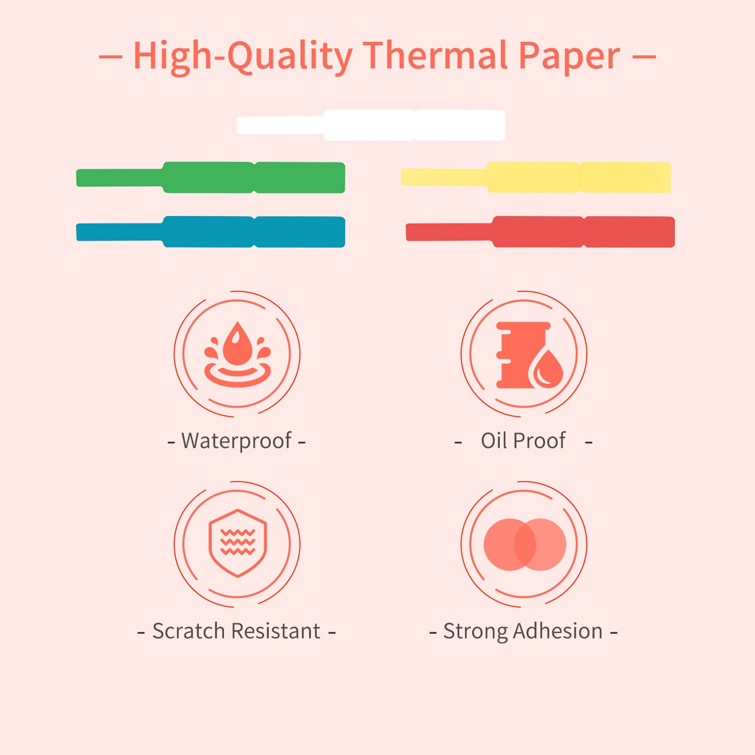 Cable Label Paper Self-Adhesive Thermal Paper Roll 12.5*74+35mm 65sheets/roll Compatible with Phomemo D30 Thermal Printer
