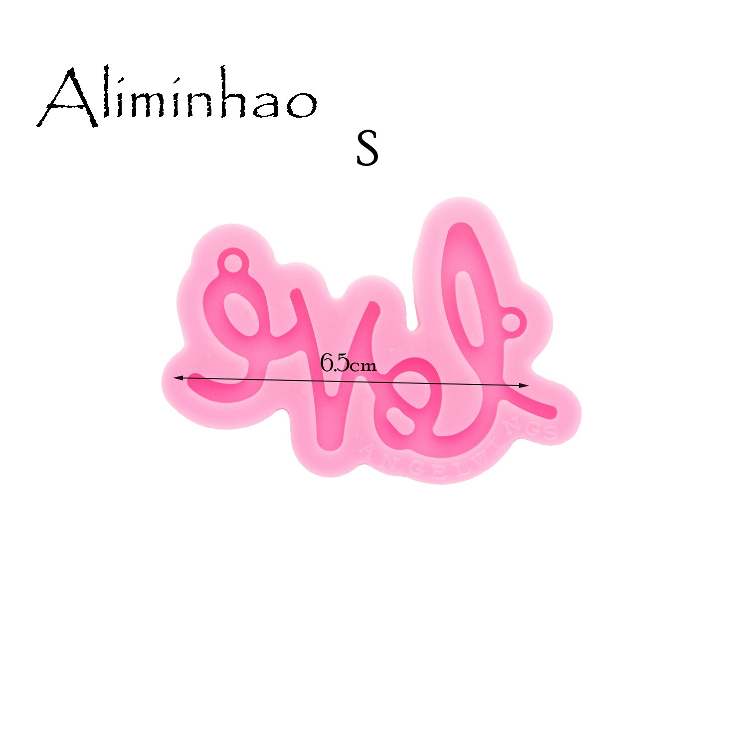 Dy0744 superglanzende s/l liefdesbriefvormmal van hars, siliconen mal voor doe-het-zelf kettingen, sieraden, epoxy knutselmal: Dy0744- s roze