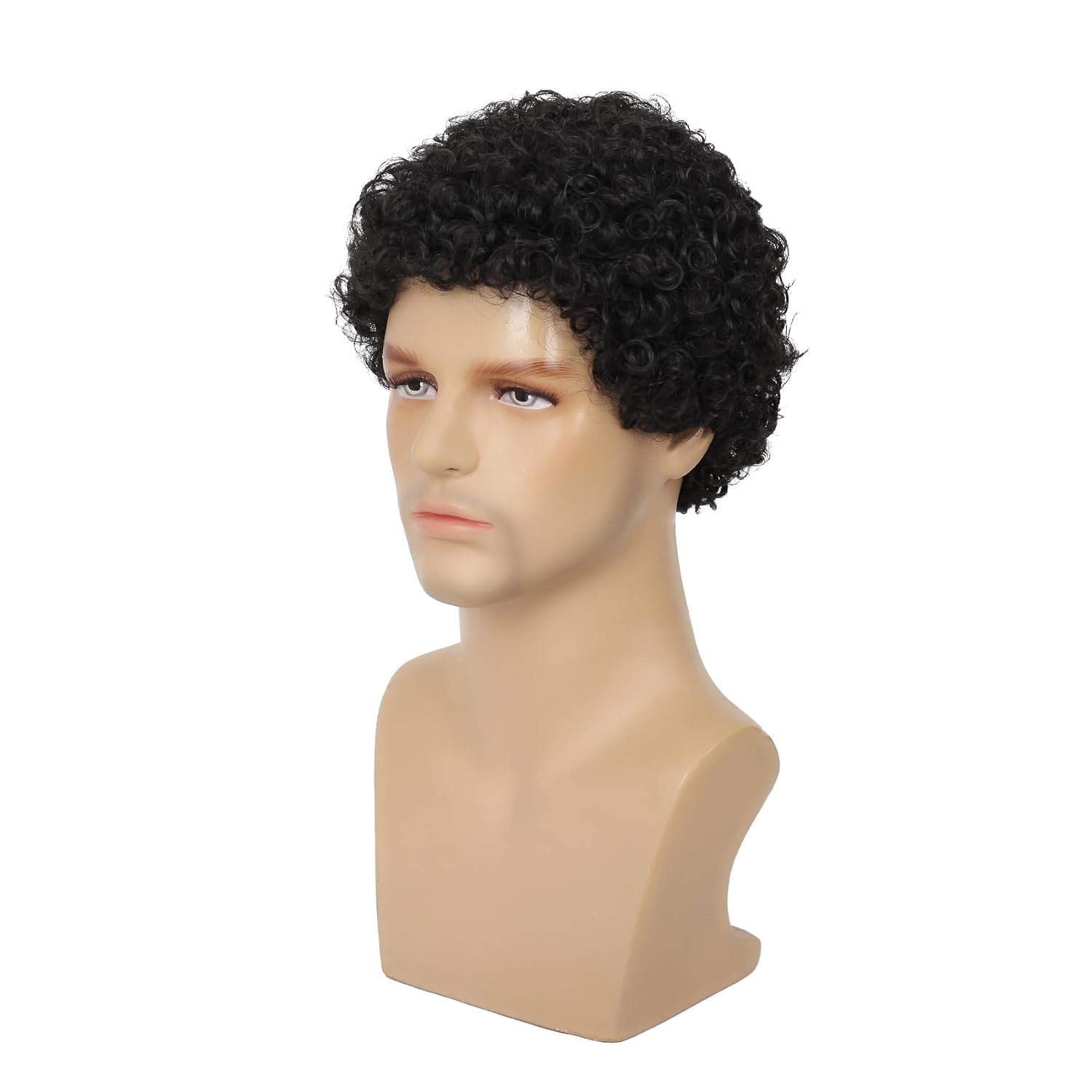 Tereshar-pelucas Afro rizadas sintéticas para hombre, peluca corta y rizada para hombre, peluca de balancín, disfraz de Halloween de California, pelucas completas