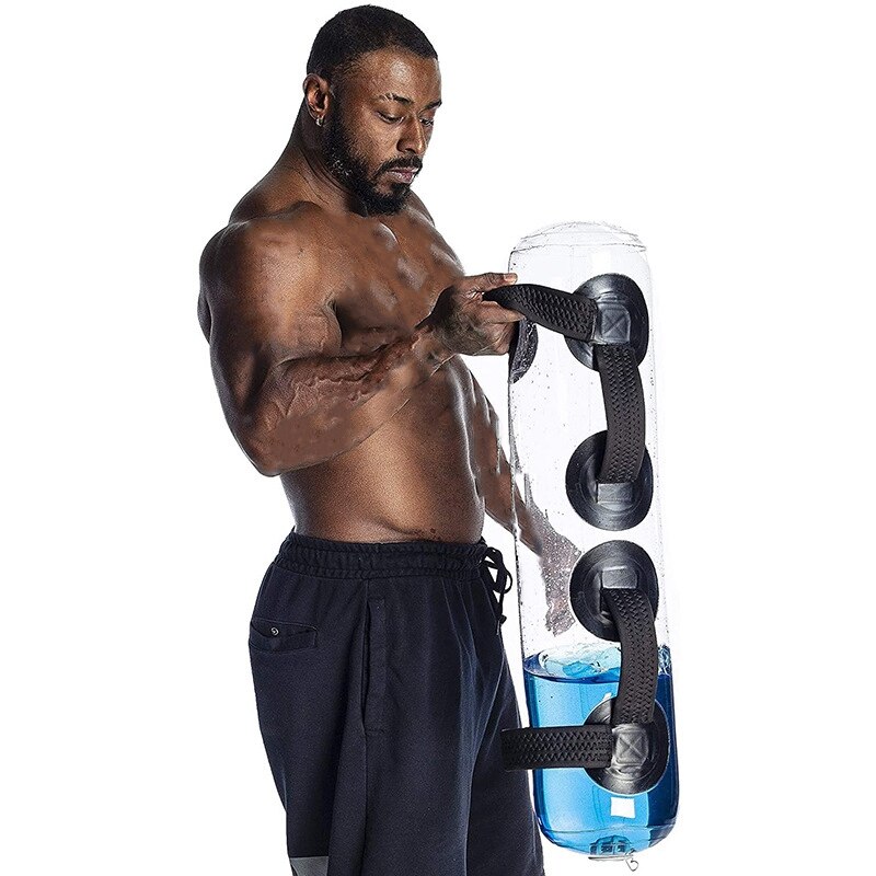Fitness aqua taske 16 x 75cm (  hold 15kg vand) justerbar hydrodynamisk taske vægtbærende fitness vandpose til fitness