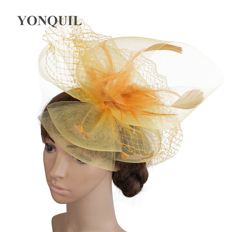 Șic, făcută manual pentru nuntă, tulle, pălărie de fascinator, accesorii din plasă, pălărie pentru mireasă, pentru femei, nailon, pentru femei, pentru petrecere, pentru cină, pălărie mireasa: Ca imagine